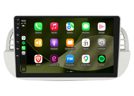 Fiat 500 | Android 13 | Autoradio | 2007 t/m 2015 | CarPlay & Android Auto | Wit