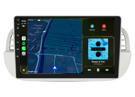 Fiat 500 | Android 13 | Autoradio | 2007 t/m 2015 | CarPlay & Android Auto | Wit