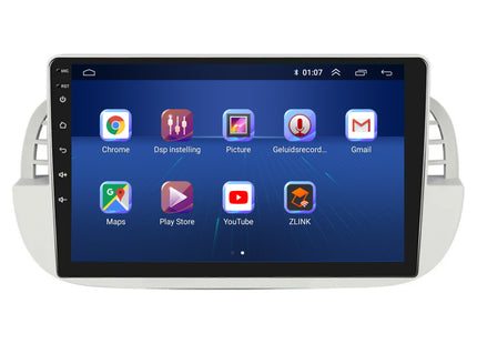 Fiat 500 | Android 13 | Autoradio | 2007 t/m 2015 | CarPlay & Android Auto | Wit