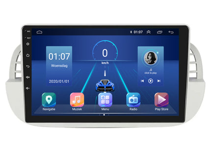 Fiat 500 | Android 13 | Autoradio | 2007 t/m 2015 | CarPlay & Android Auto | Wit