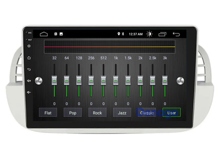 Fiat 500 CarPlay autoradio Wit | 2007 t/m 2015 | Denago DNG-A408 | 9 inch | Android 13 | Draadloos CarPlay & Android Auto
