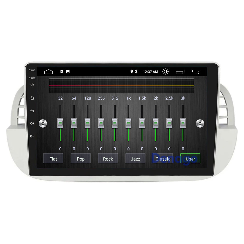 Fiat 500 CarPlay autoradio Wit | 2007 t/m 2015 | Denago DNG-A408 | 9 inch | Android 13 | Draadloos CarPlay & Android Auto