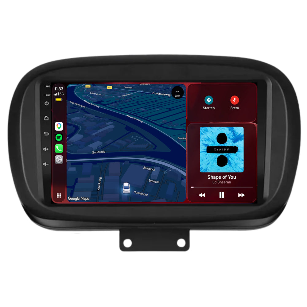 Fiat 500X <tc>CarPlay</tc> & <tc>Android Auto</tc> Radio | 2014 à 2023 | 9 pouces | Android 15 | CTX-7147