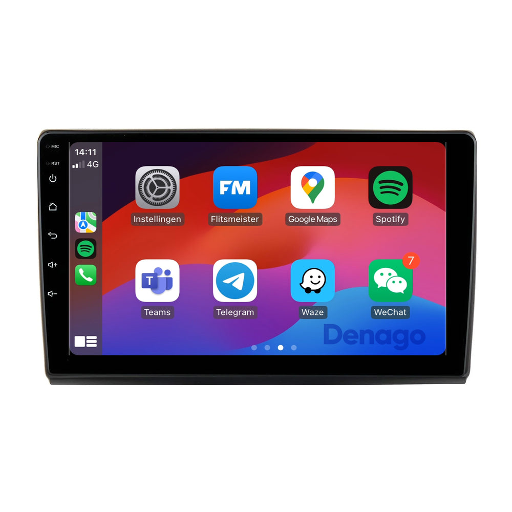 Fiat Bravo CarPlay car radio | 2006 to 2017 | Denago DNG-A178 | 9 inches | Android 13 | Wireless CarPlay & Android Auto
