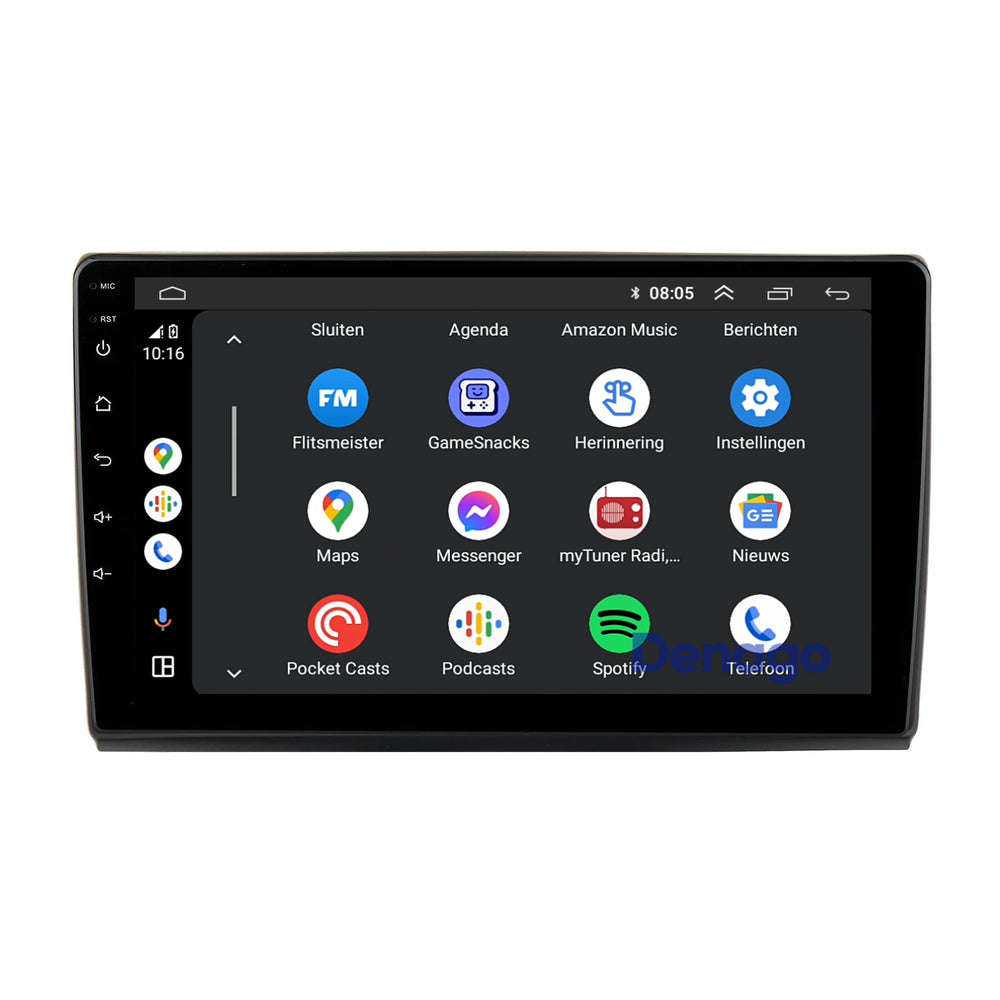 Fiat Bravo CarPlay car radio | 2006 to 2017 | Denago DNG-A178 | 9 inches | Android 13 | Wireless CarPlay & Android Auto