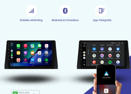 Fiat Doblo CarPlay autoradio | 2021 t/m 2024 | Denago DNG-A423 | 9 inch | Android 13 | Draadloos CarPlay & Android Auto