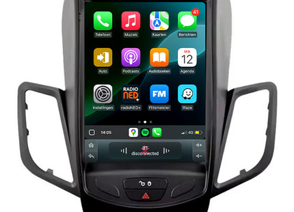 Cartronix Ford Fiesta | 2009 t/m 2017 | Autoradio Navigatie | Apple CarPlay & Android Auto | Android 13 | Groot HD Scherm