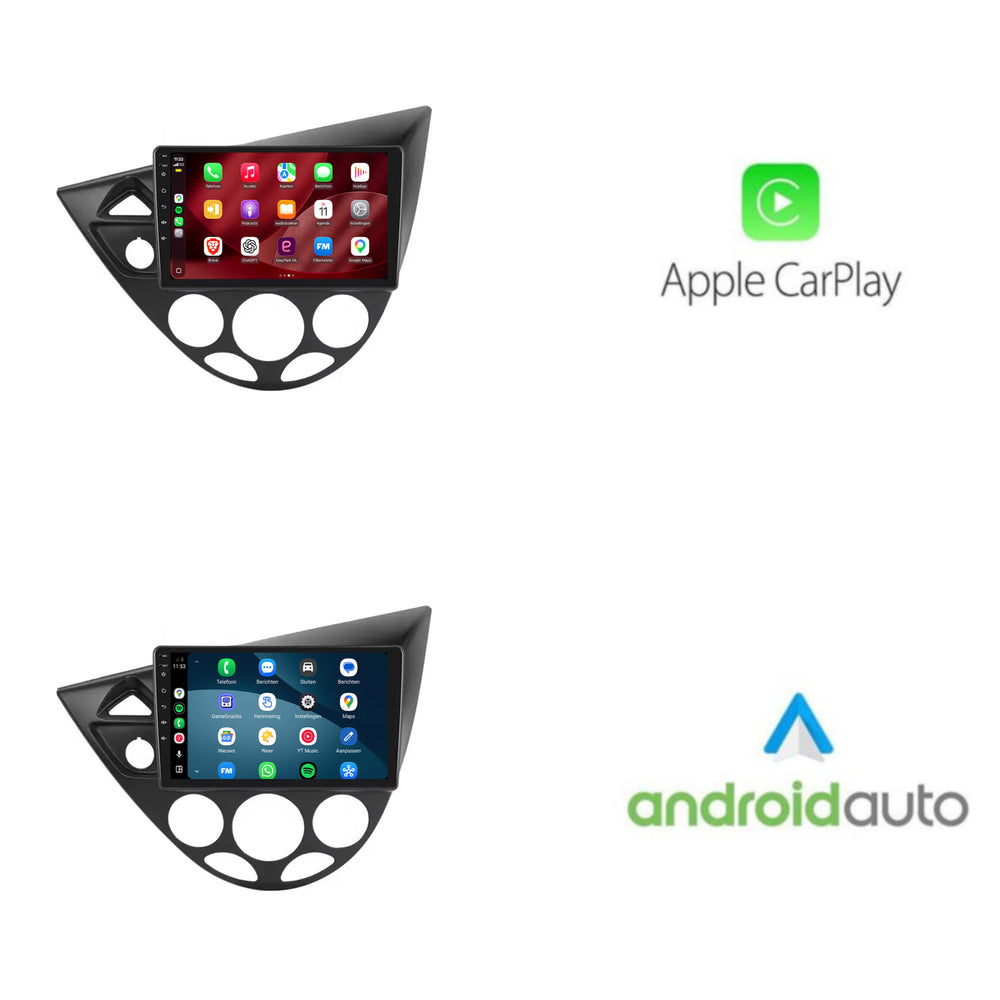 Ford Focus & Fiesta CarPlay & Android Auto-Radio | 1995 bis 2004 | 9 Zoll | Android 15