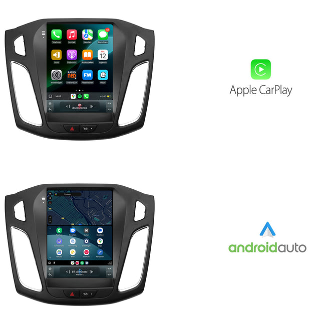 Cartronix Ford Focus | 2011 t/m 2017 | Autoradio Navigatie | Apple CarPlay & Android Auto | Android 13 | 10 inch HD Scherm | met 2 Knoppen