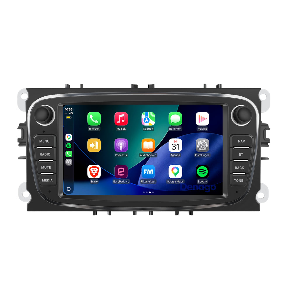 Ford Focus CarPlay autoradio | 2008 t/m 2010 | Denago DNG-331 | 7 inch | Android 13 | Draadloos CarPlay & Android Auto