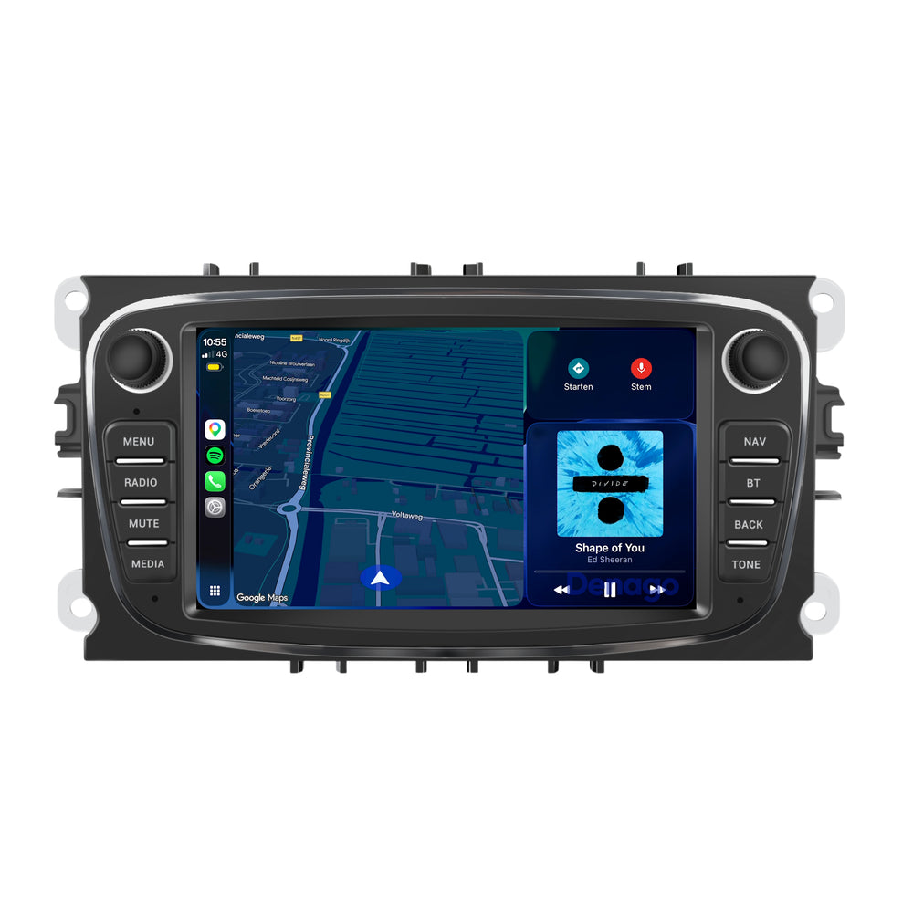 Ford Focus CarPlay autoradio | 2008 t/m 2010 | Denago DNG-331 | 7 inch | Android 13 | Draadloos CarPlay & Android Auto