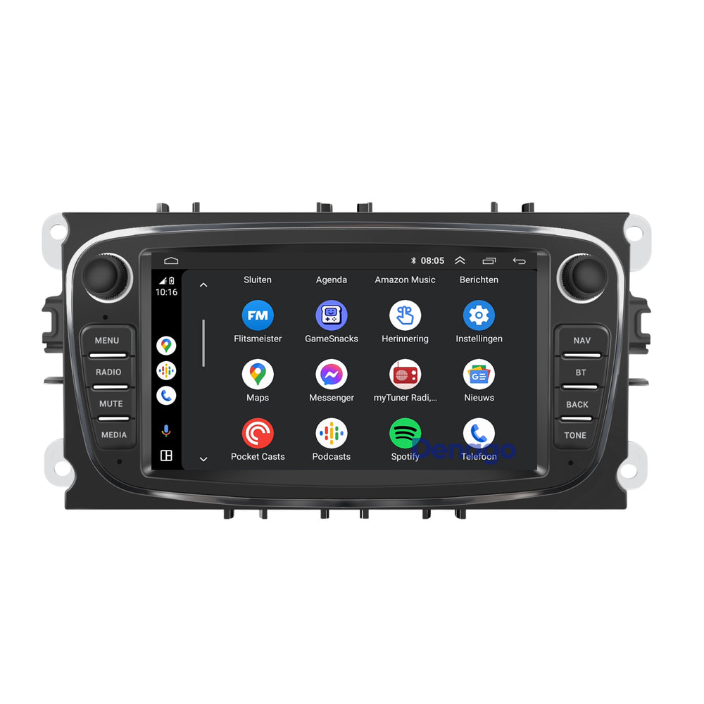 Ford Focus CarPlay autoradio | 2008 t/m 2010 | Denago DNG-331 | 7 inch | Android 13 | Draadloos CarPlay & Android Auto