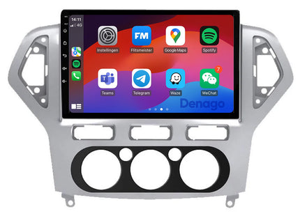 Ford Mondeo CarPlay car radio | 2003 to 2014 | Denago DNG-A96 | 9 inches | Android 13 | Wireless CarPlay & Android Auto | Silver frame