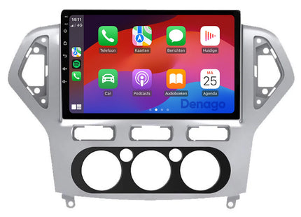 Ford Mondeo CarPlay car radio | 2003 to 2014 | Denago DNG-A96 | 9 inches | Android 13 | Wireless CarPlay & Android Auto | Silver frame