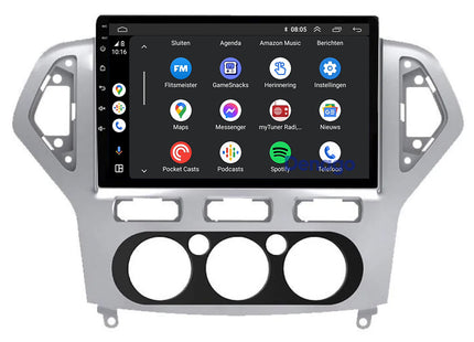Ford Mondeo CarPlay car radio | 2003 to 2014 | Denago DNG-A96 | 9 inches | Android 13 | Wireless CarPlay & Android Auto | Silver frame