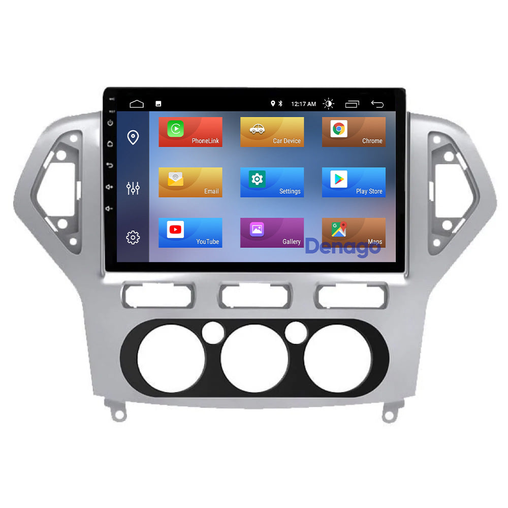 Ford Mondeo CarPlay autoradio | 2007 t/m 2014 | Denago DNG-A96 | 9 inch | Android 13 | Draadloos CarPlay & Android Auto | Zilver frame