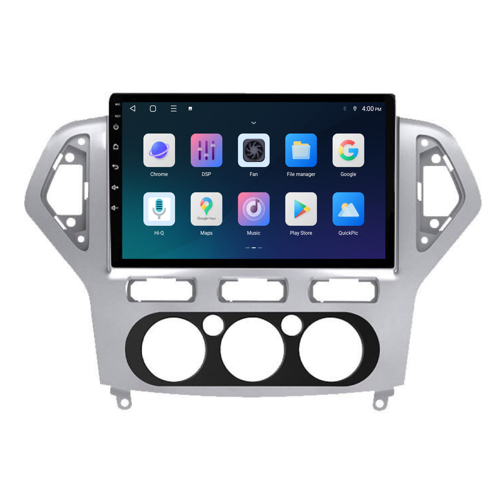 Ford Mondeo CarPlay- und Android Auto-Radio | 2007–2014 | 9 Zoll | Android 15 | CTX-7204 | Silberfarbener Rahmen