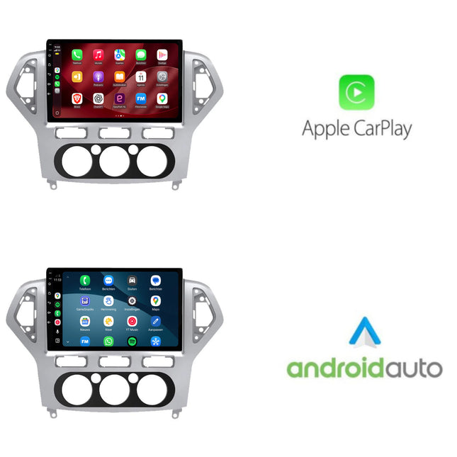 راديو Ford Mondeo مع CarPlay وAndroid Auto | 2007 حتى 2014 | 9 بوصات | Android 15 | فضي | CTX-7096