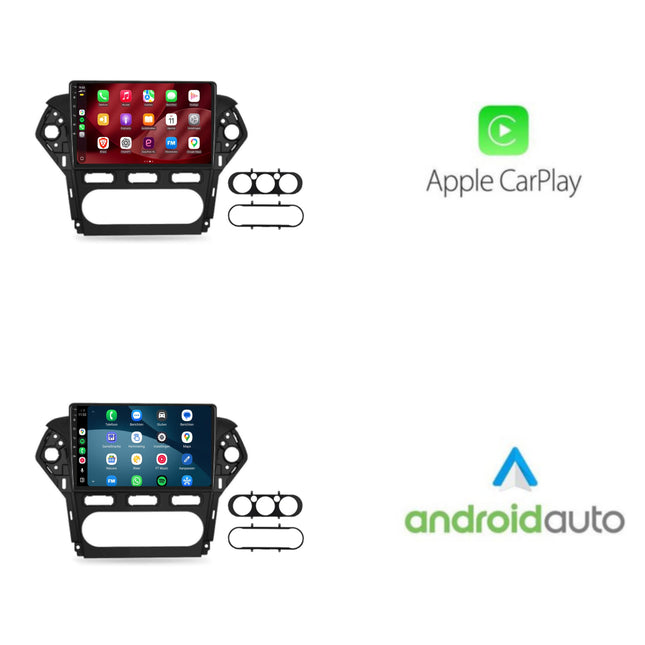 Ford Mondeo CarPlay- og Android Auto-radio | 2007–2014 | 9 tommer | Android 15 | CTX-7205 | Svart ramme