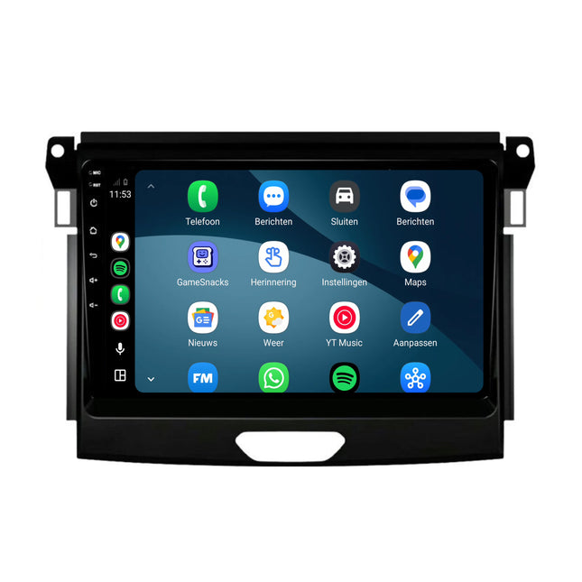 Ford Ranger CarPlay & Android Auto-radio | 2016 til 2019 | 9 tommer | Android 15 | Sort | CTX-7141