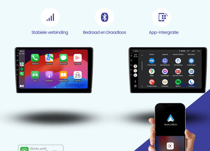 Ford Transit Custom CarPlay autoradio | 2019 t/m 2023 | Denago DNG-A352 | 9 inch | Android 13 | Draadloos CarPlay & Android Auto