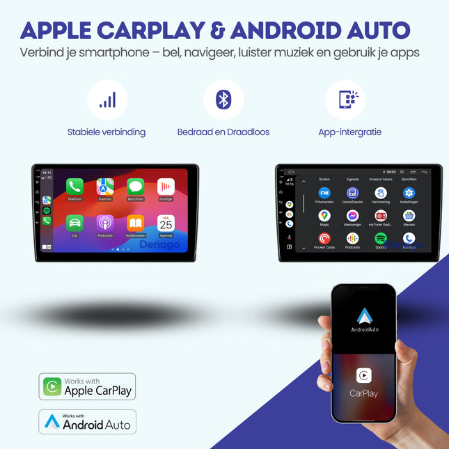 Ford Transit Custom CarPlay autoradio | 2019 t/m 2023 | Denago DNG-A352 | 9 inch | Android 13 | Draadloos CarPlay & Android Auto