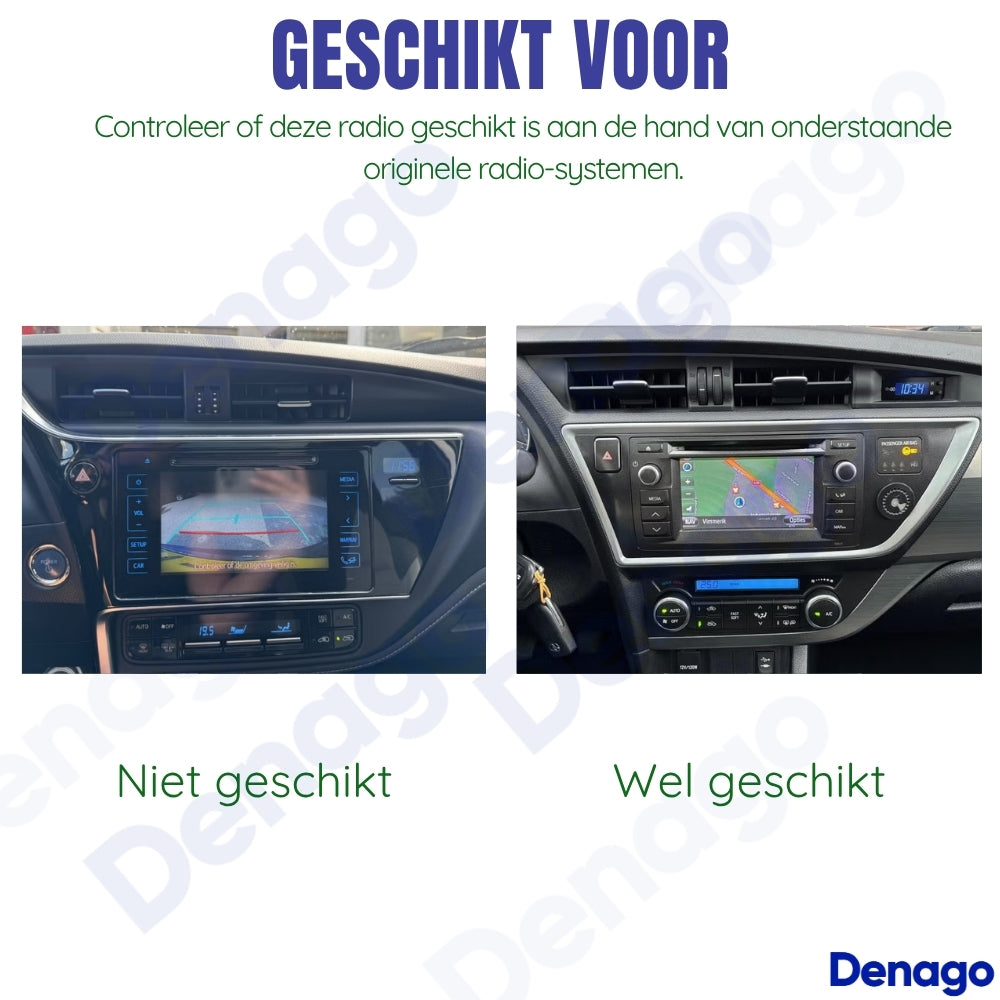 Toyota Auris CarPlay autoradio | 2013 t/m 2015 | Denago DNG-A511 | 9 inch | Android 13 | Draadloos CarPlay & Android Auto