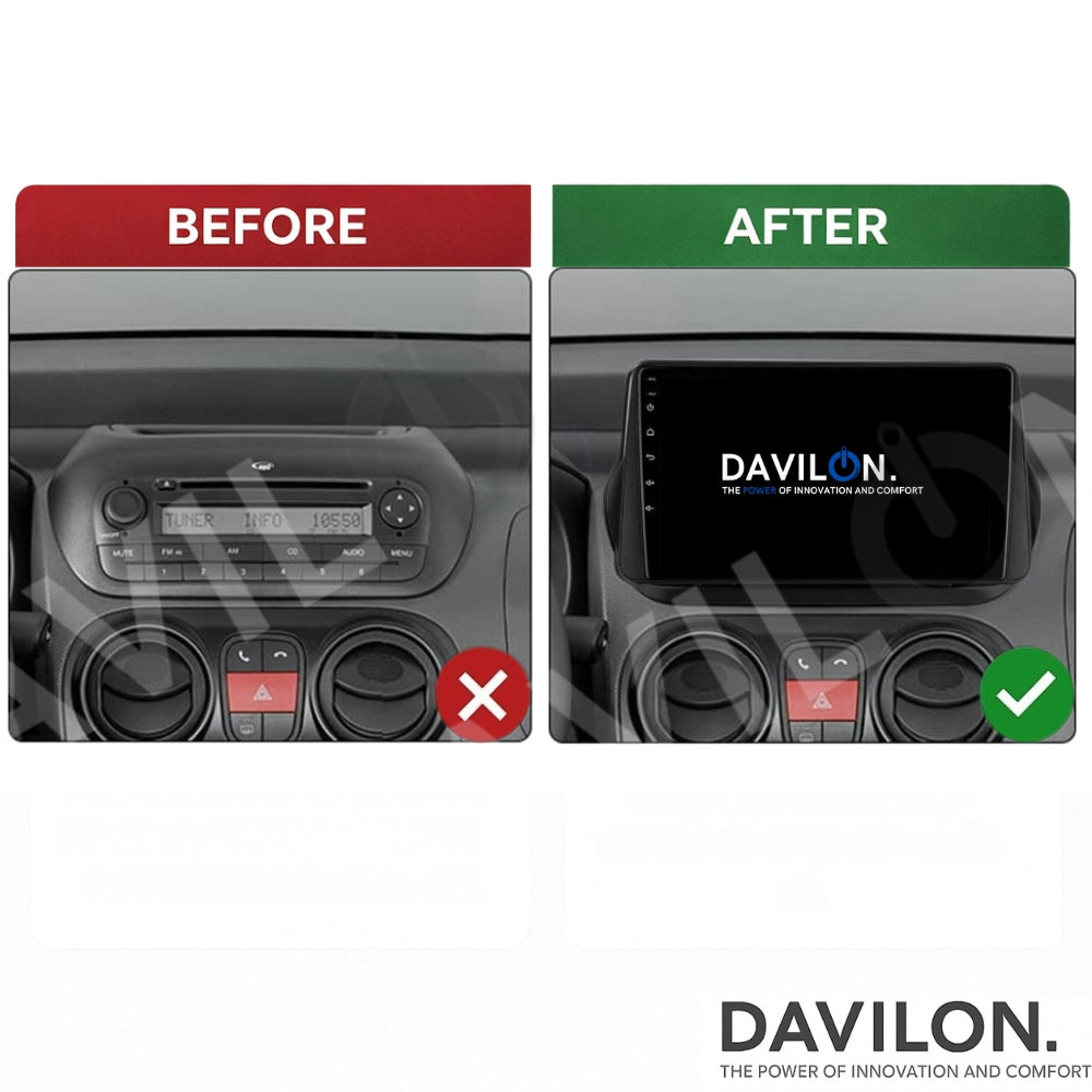 Fiat Fiorino | Android 13 | Car radio | 2003 to 2008 | CarPlay & Android Auto