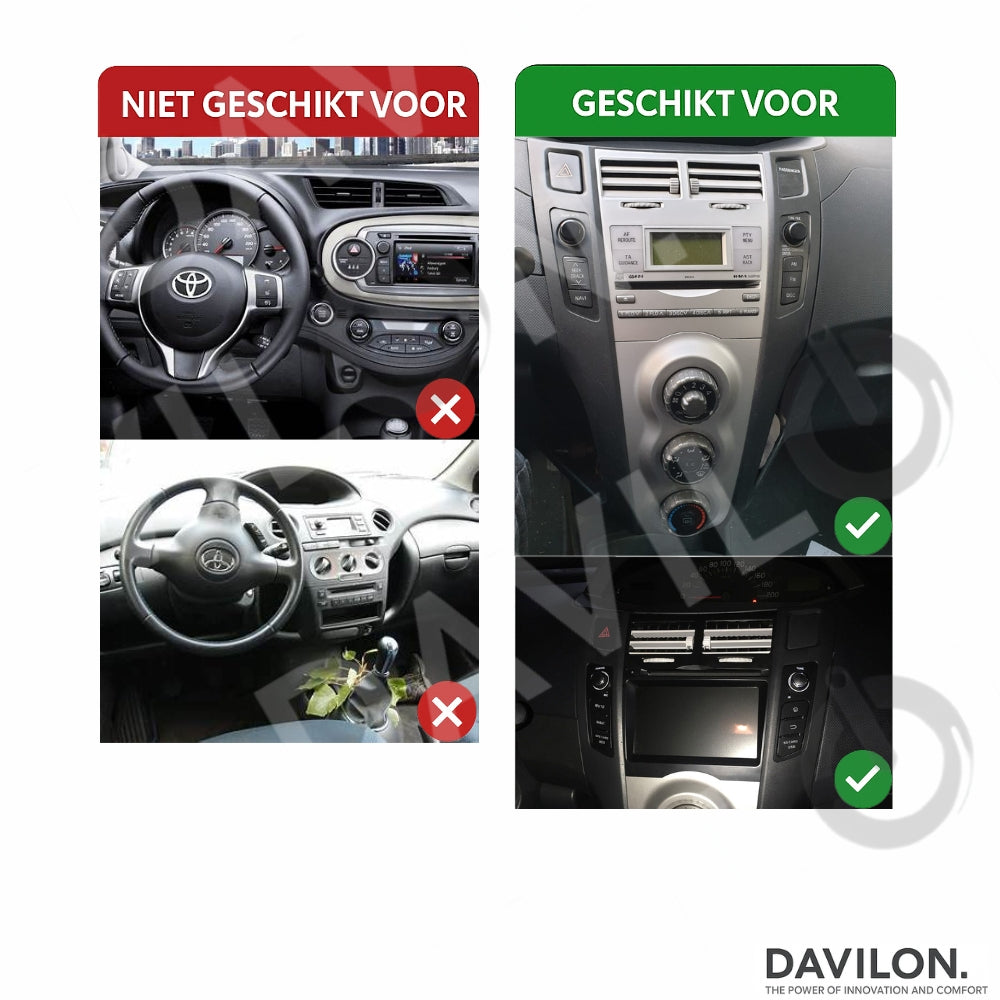 Toyota Yaris | Android 13 | Autoradio | 2005 t/m 2012 | CarPlay & Android Auto