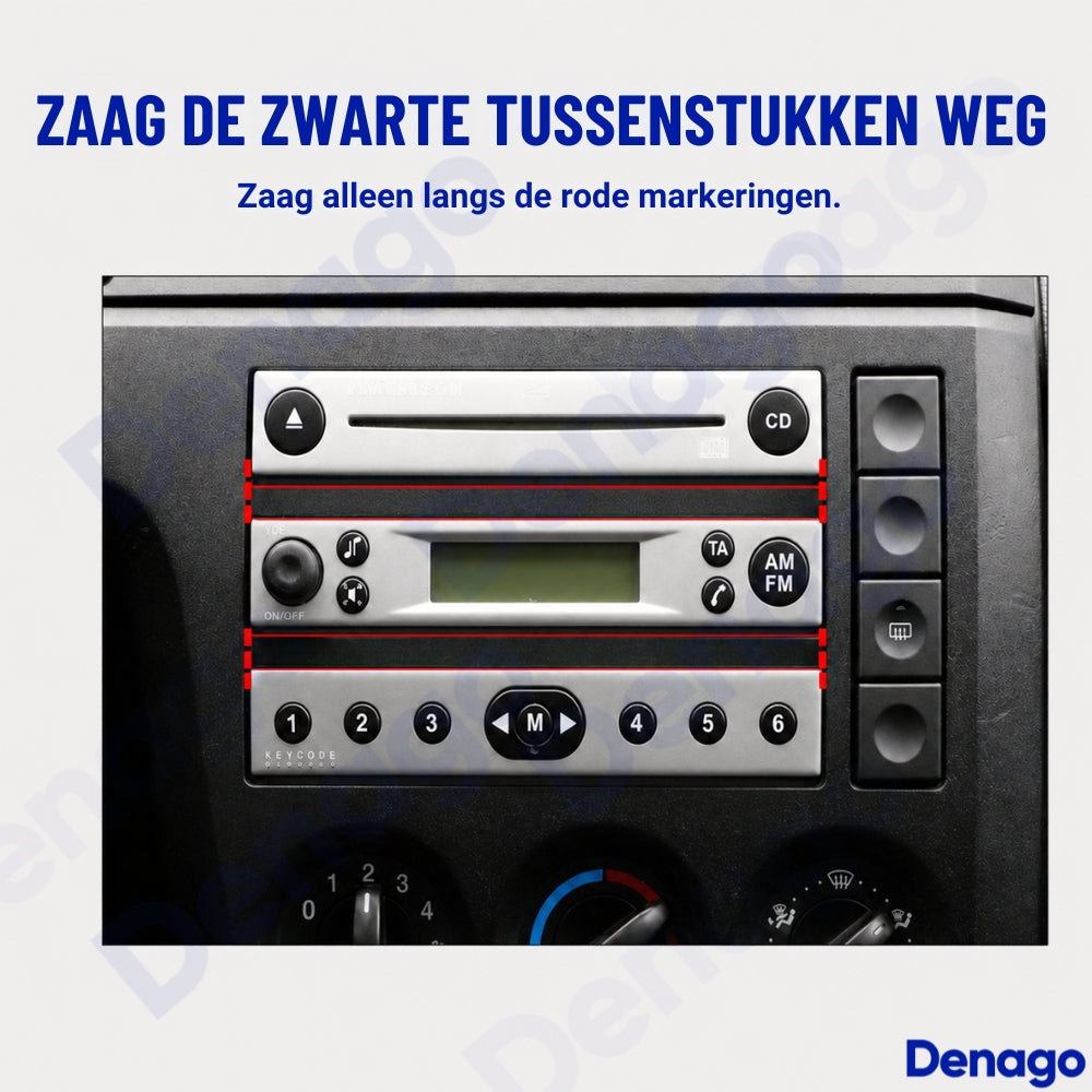 Ford Fusion CarPlay autoradio | 2002 t/m 2005 | Denago DNG-A455 | 9 inch | Android 13 | Draadloos CarPlay & Android Auto