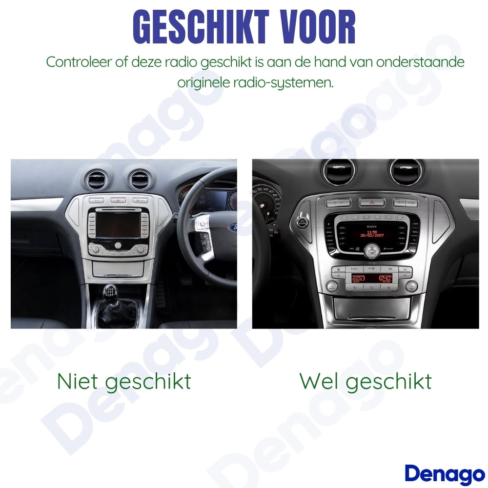 Ford Mondeo CarPlay autoradio | 2007 t/m 2014 | Denago DNG-A478 | 9.7 inch Tesla Style | Android 13 | Draadloos CarPlay & Android Auto