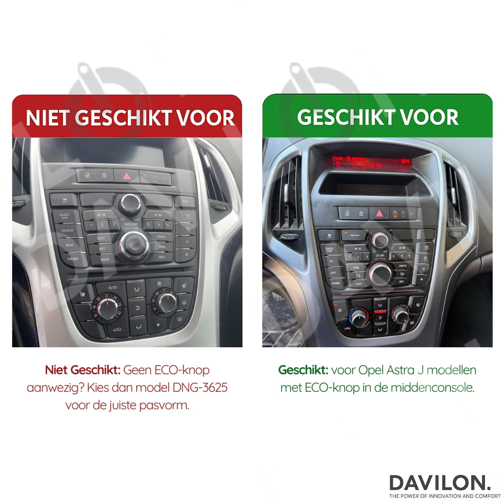 Opel Astra J & Cascada CarPlay autoradio | 2013 t/m 2017 | Eco knop | Denago DNG-3626 | 9.7 inch | Android 13 | Draadloos CarPlay & Android Auto