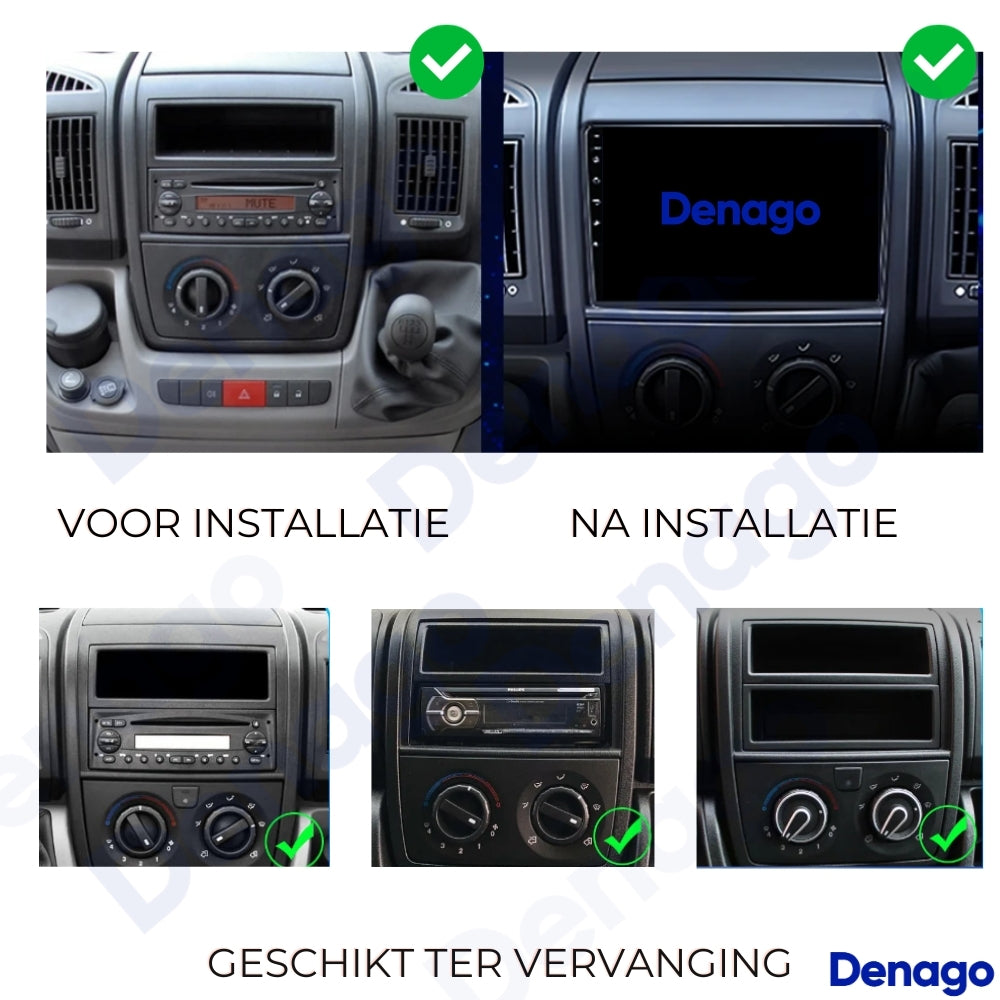 Autoradio Peugeot Boxer CarPlay | 2011 à 2020 | Denago DNG-A148 | Écran 9 pouces | Android 13 | CarPlay sans fil & Android Auto
