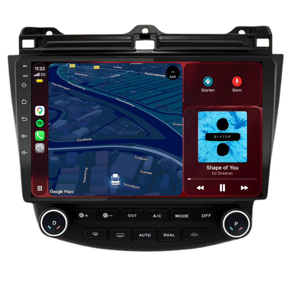 Honda Accord CarPlay & Android Auto radio | 2003 t/m 2008 | 9 inch | Android 15 | CTX-7168