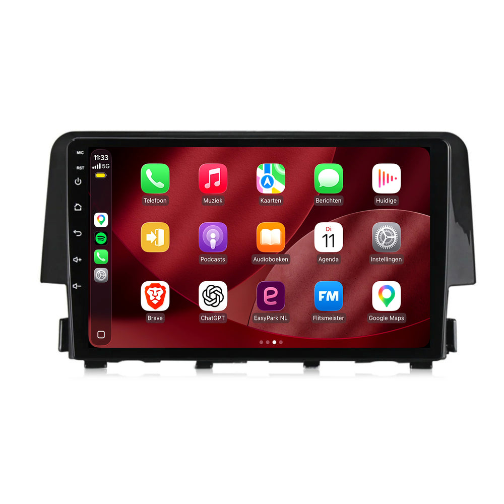 Honda Civic CarPlay & Android Auto radio | 2016 t/m 2021 | 9 inch | Android 15 | CTX-7114