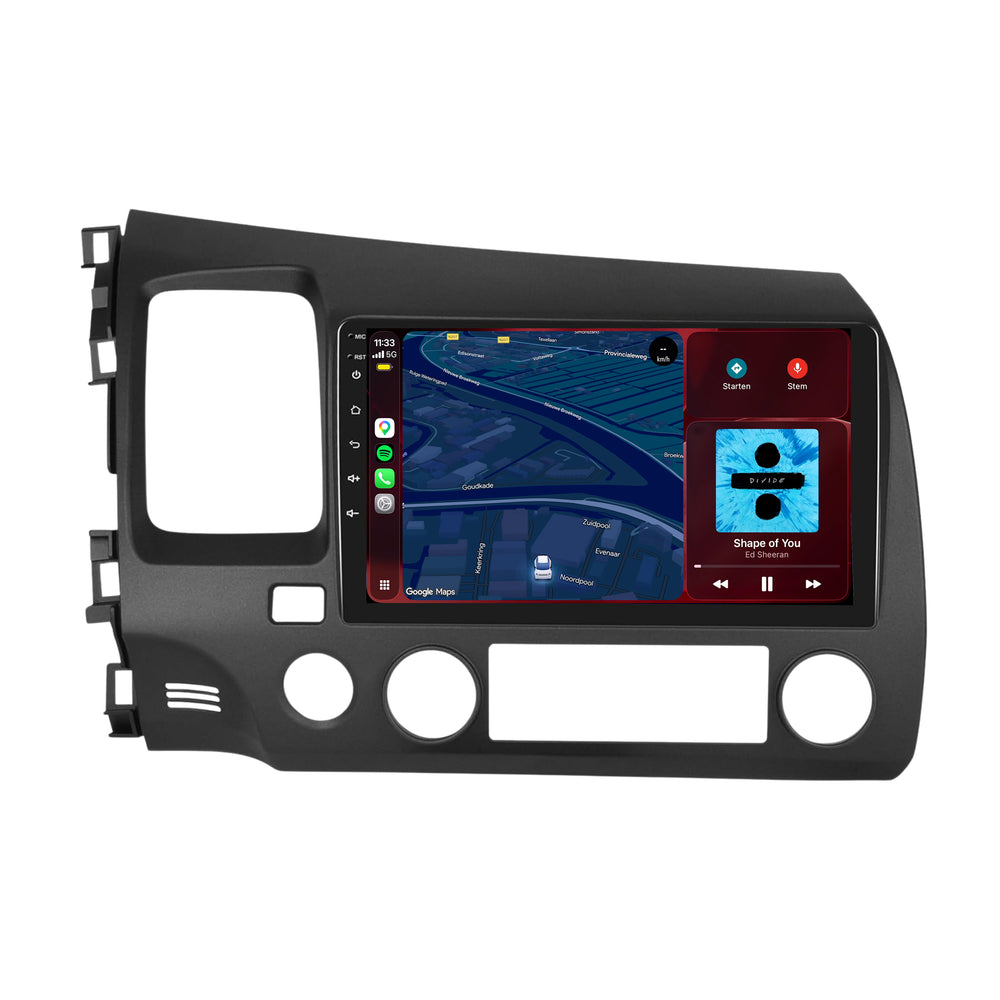 Honda Civic | Android 15 | 10 inch Autoradio | 2007 t/m 2011 | CarPlay & Android Auto