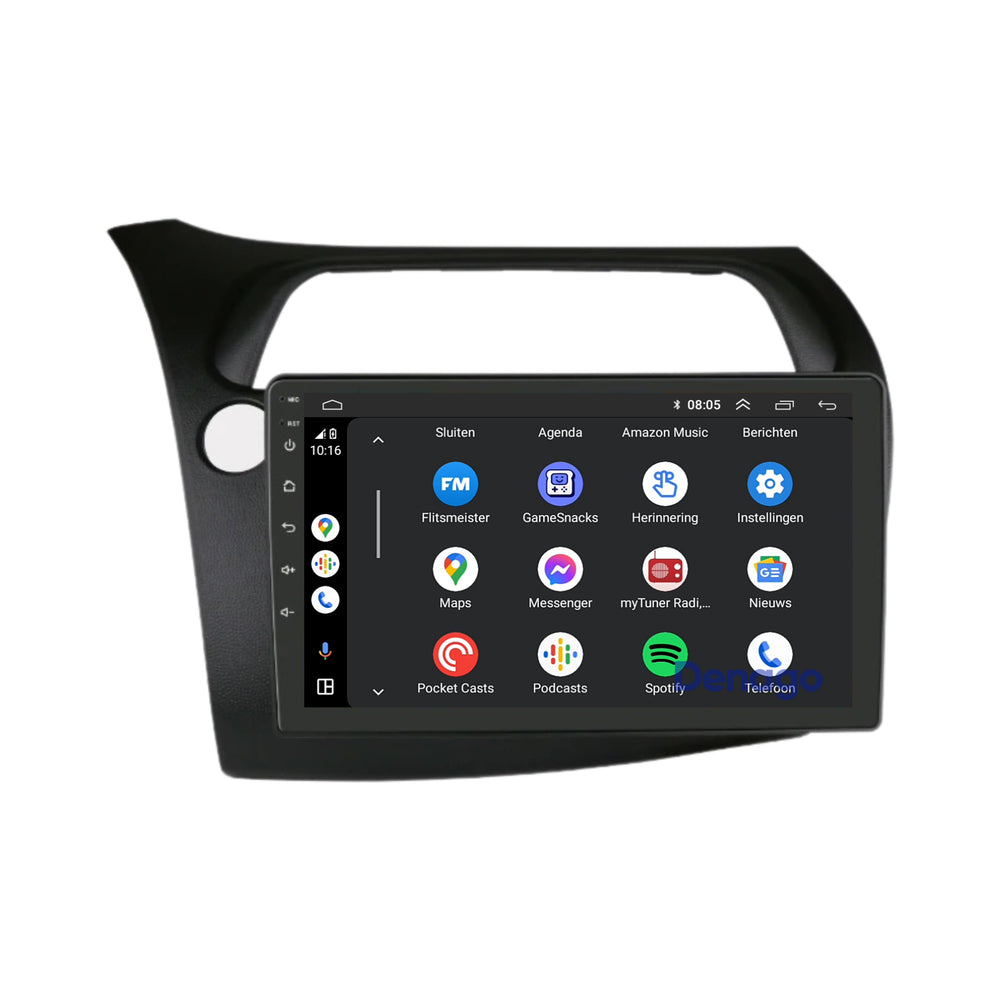 Honda Civic CarPlay autoradio | 2005 t/m 2011 | Denago DNG-A448 | 9 inch | Android 13 | Draadloos CarPlay & Android Auto