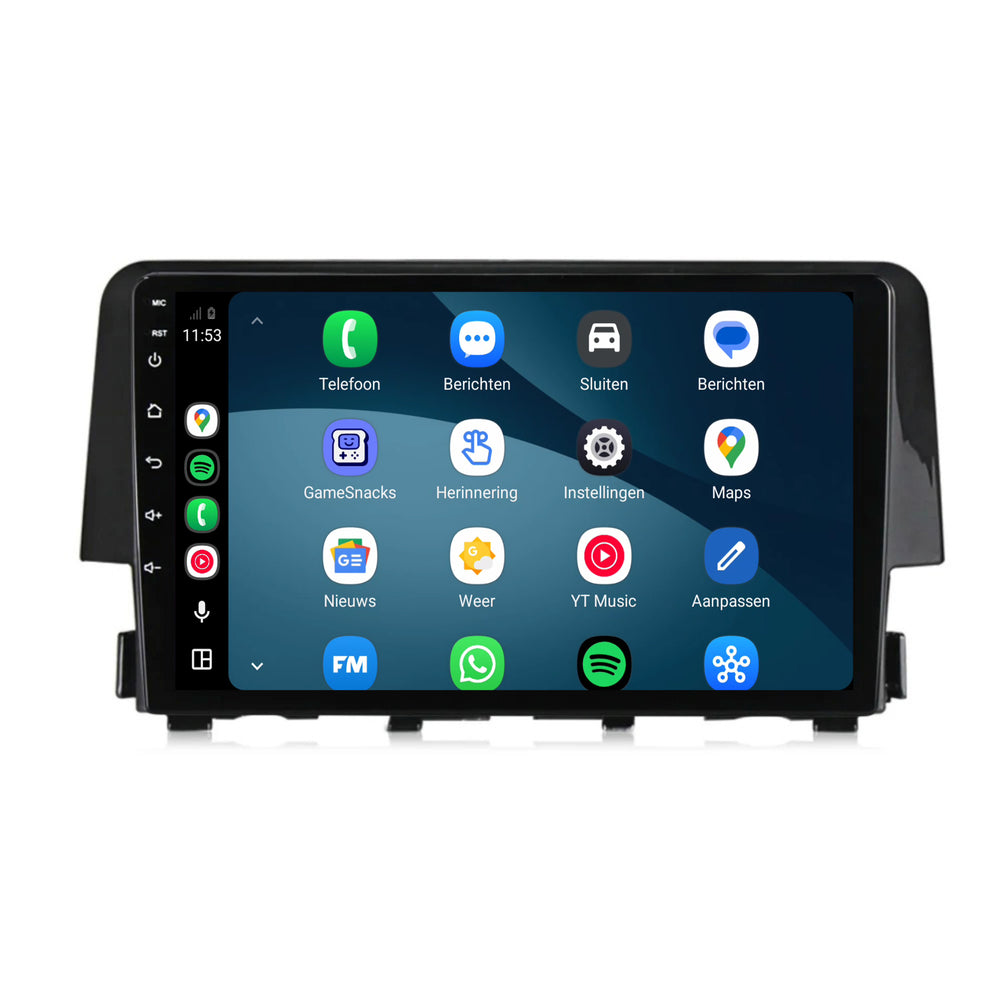 Honda Civic CarPlay & Android Auto radio | 2016 t/m 2021 | 9 inch | Android 15 | CTX-7114