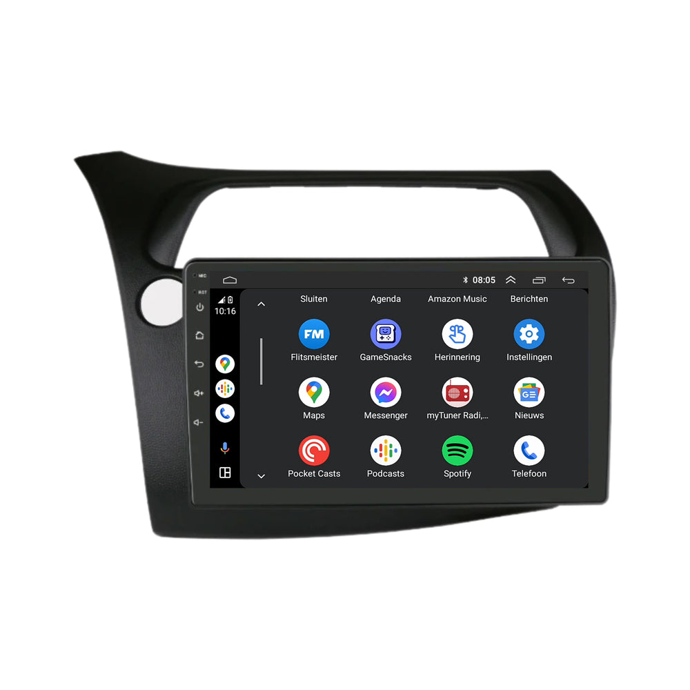 Honda Civic | Android 13 | Autoradio | 2005 t/m 2011 | CarPlay & Android Auto