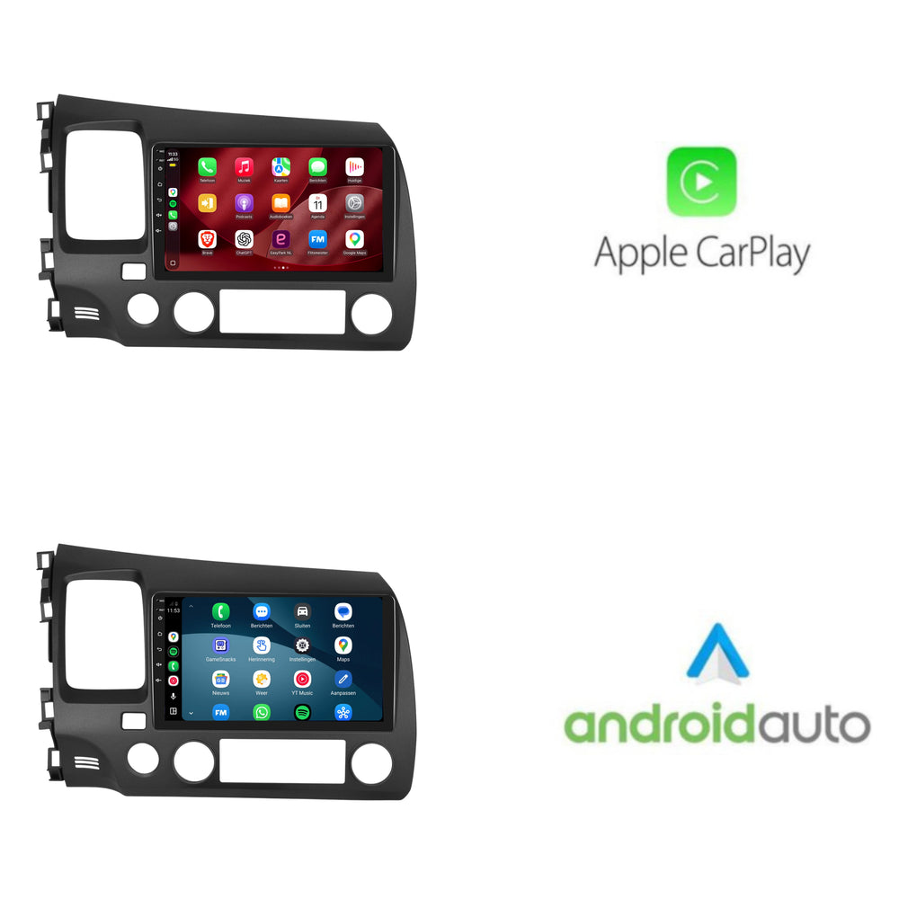 Honda Civic | Android 15 | 10 inch Autoradio | 2007 t/m 2011 | CarPlay & Android Auto