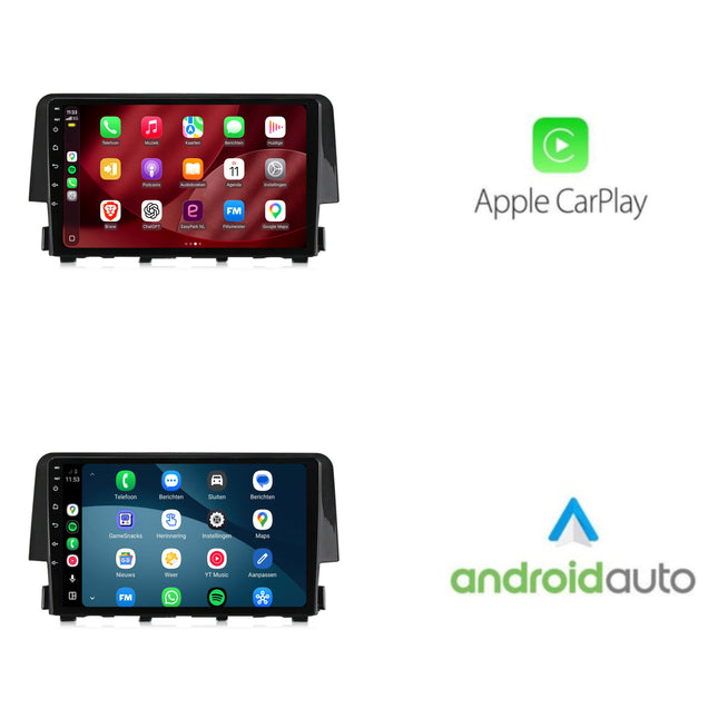راديو Honda Civic مع CarPlay وAndroid Auto | من 2016 حتى 2021 | 9 بوصات | Android 15 | CTX-7114