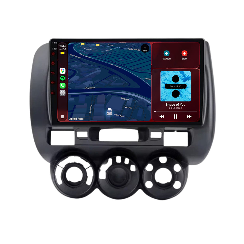 راديو Honda Jazz مع CarPlay وAndroid Auto | 2002–2008 | 9 بوصات | Android 15 | CTX-7291