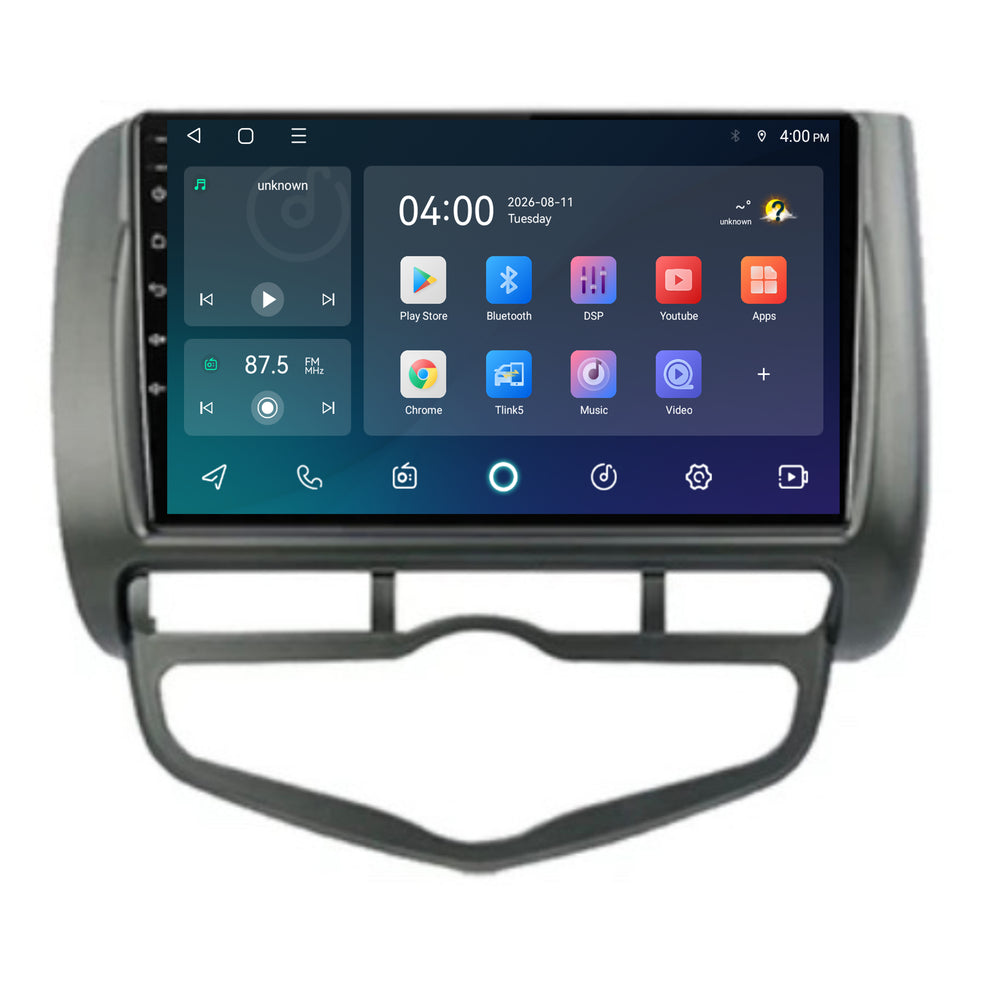 راديو Honda Jazz مع CarPlay وAndroid Auto | 2005–2008 | 9 بوصات | Android 15 | CTX-7202