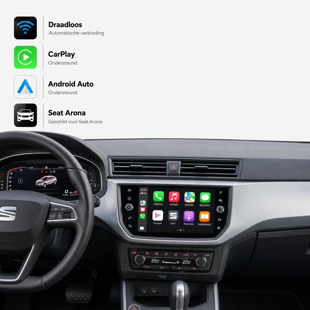 SEAT Arona | 2016 t/m 2021 | CarPlay & Android Auto Box | MIB