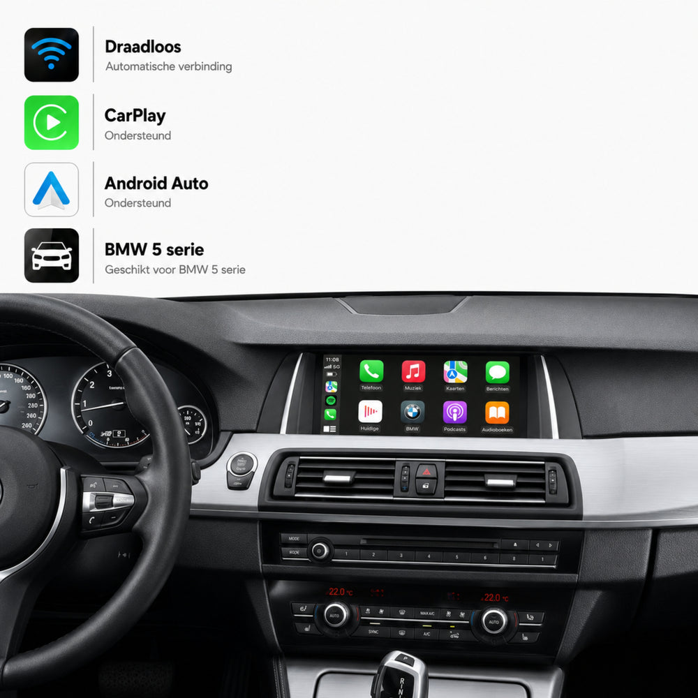 Davilon CarPlay y Android Auto Box | Adecuado para BMW Serie 5 | 2013 a 2017