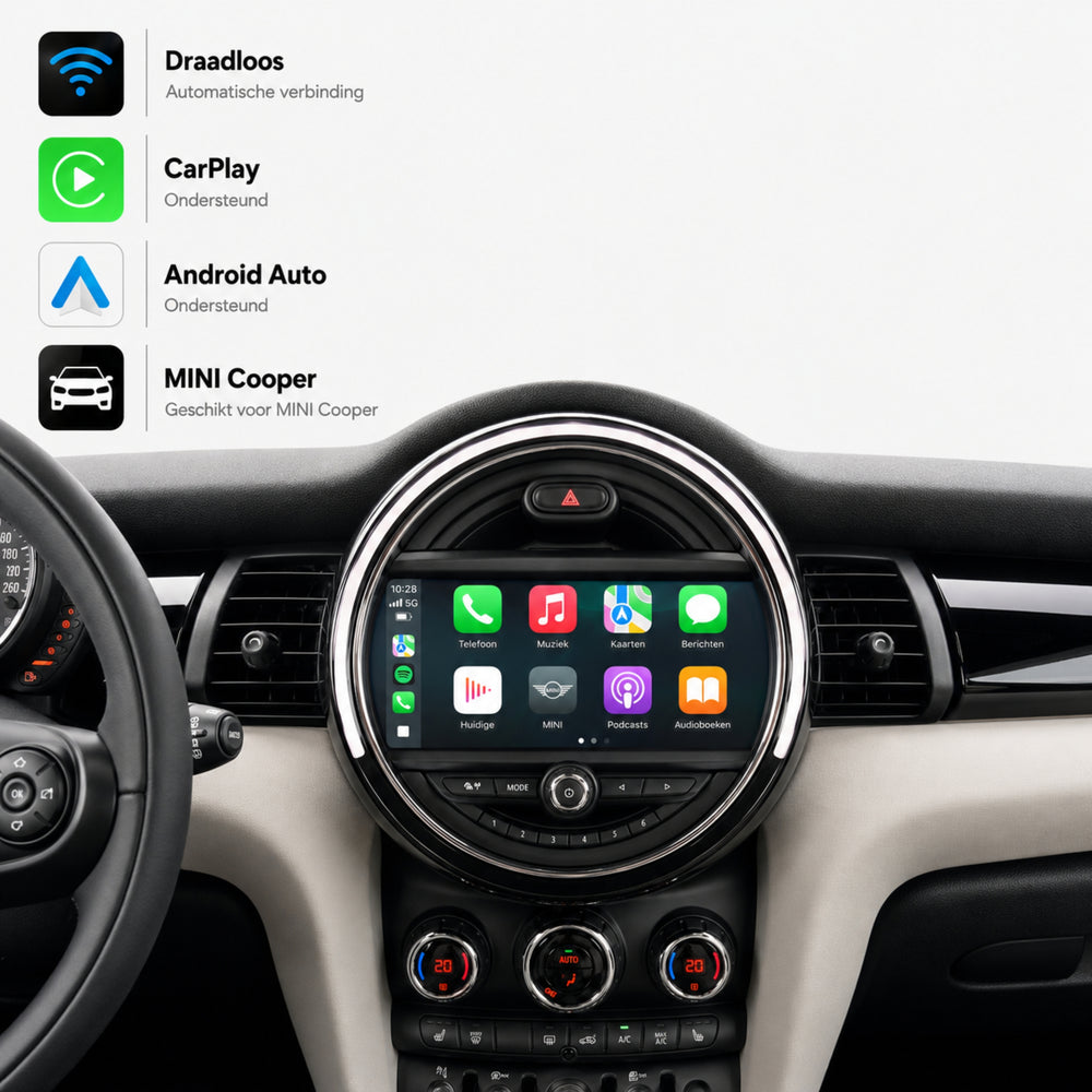 Davilon CarPlay y Android Auto Box | Adecuado para MINI Cooper | 2013 a 2017
