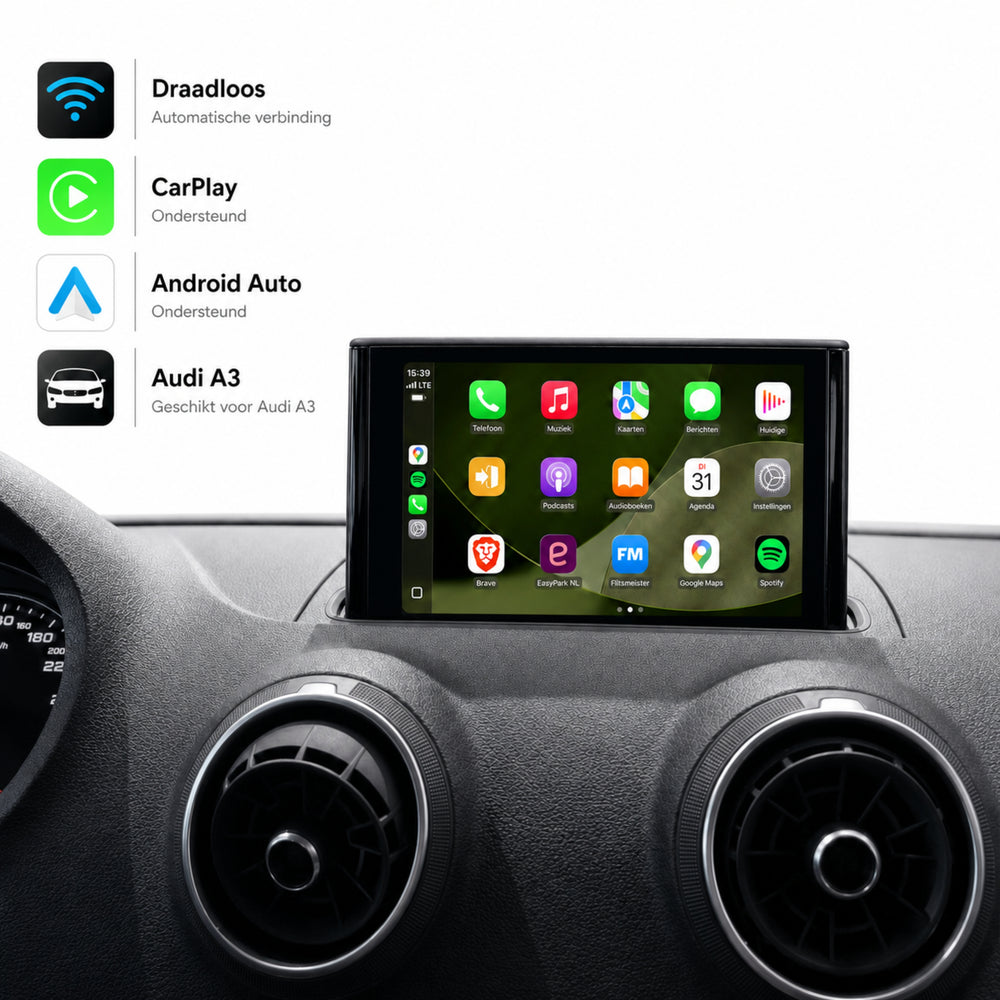 Audi A3, Audi S3 en Audi RS3 | 2013 t/m 2020 | CarPlay & Android Auto Box | MIB