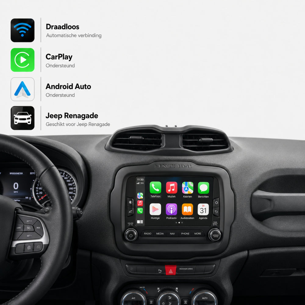 Jeep Renegade | 2014 t/m 2018 | CarPlay & Android Auto Box | Harman