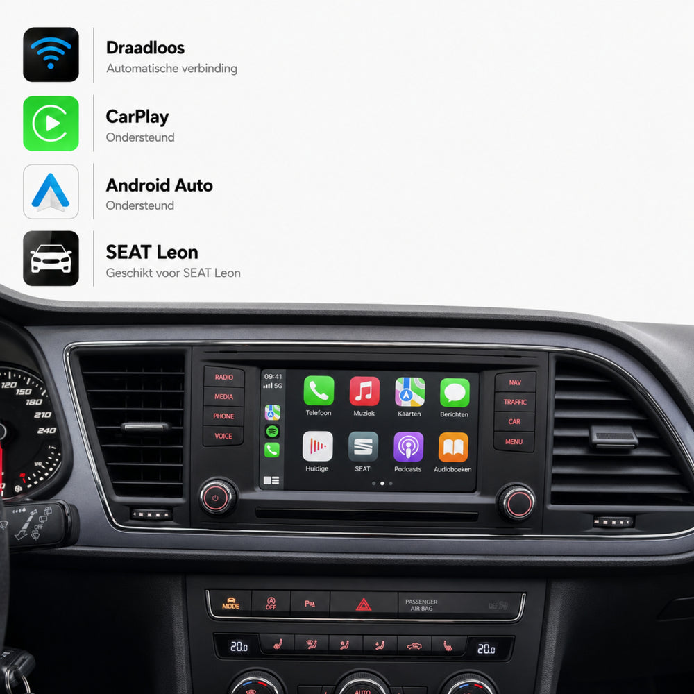 SEAT Leon | 2013 t/m 2020 | CarPlay & Android Auto Box | MIB