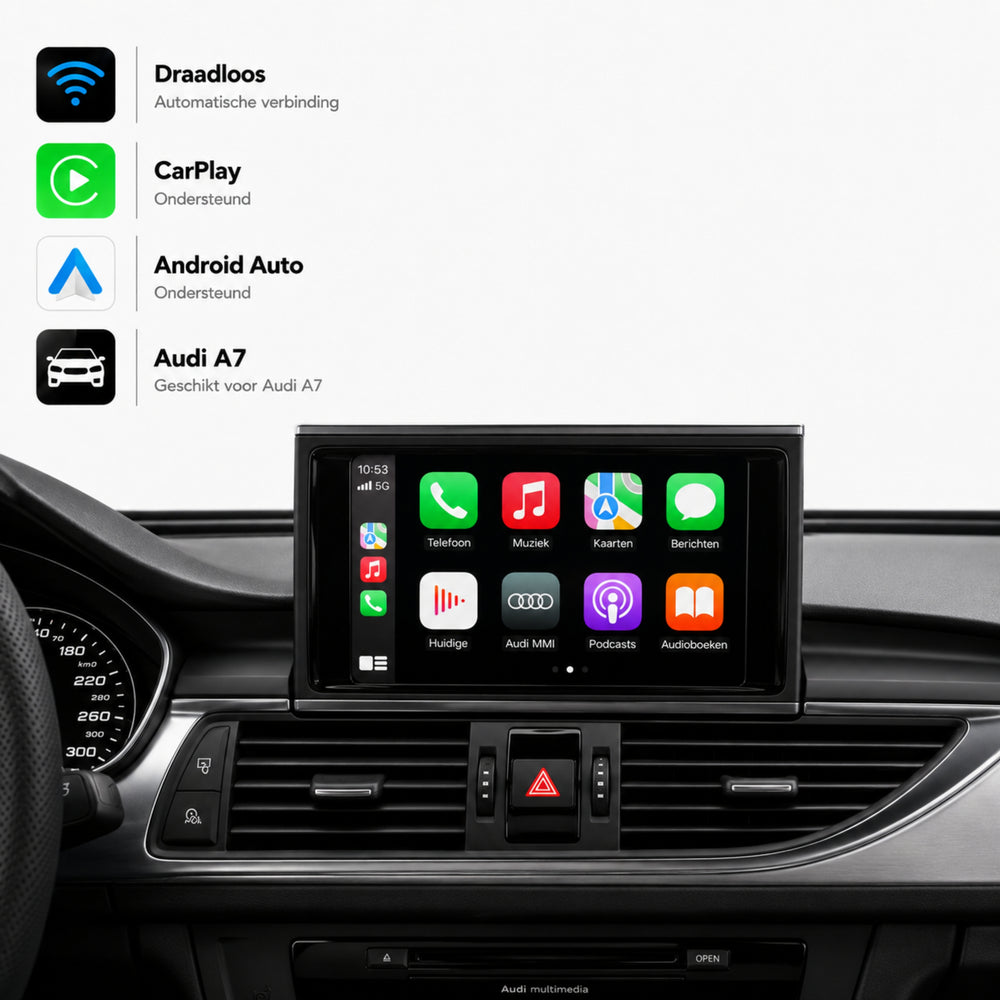 Audi A7, Audi S7 en Audi RS7 | 2010 t/m 2014 | CarPlay & Android Auto Box | MMI 3G